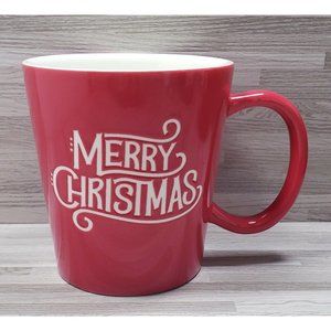 Hallmark "Merry Christmas" 16 oz. Coffee Mug Cup Red & White